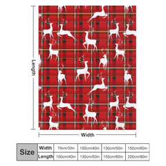 Buysing Customerized Personalized Blanket Custom Valentine's Day Gift for Mom Dad Girlfriend Boyfriend Wife Husband-
Christmas Gift Elk Red