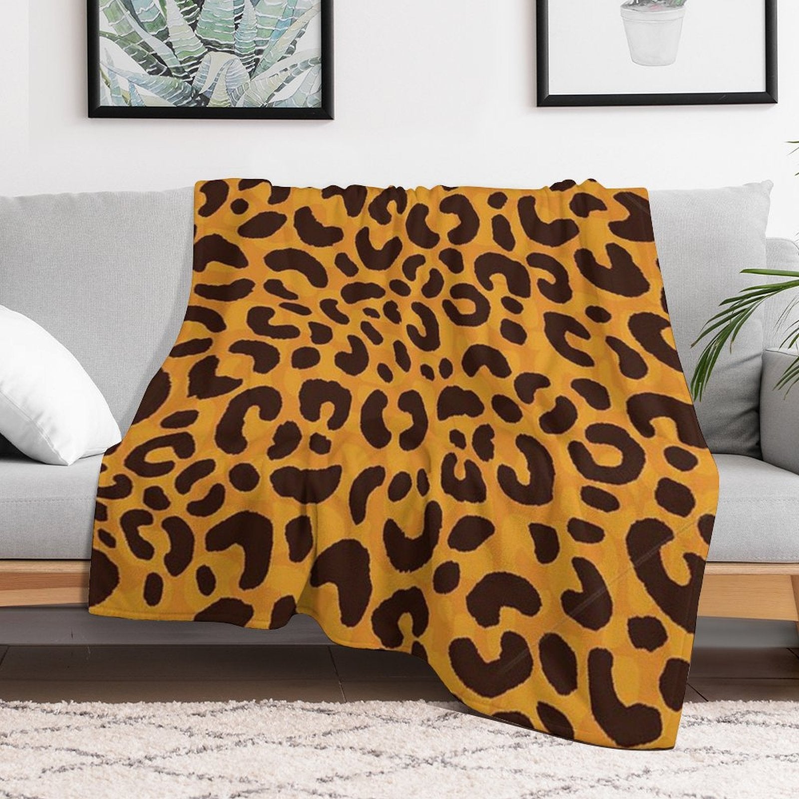 Buysing Customerized Personalized Blanket Custom Valentine's Day Gift for Mom Dad Girlfriend Boyfriend Wife Husband-
Leopard