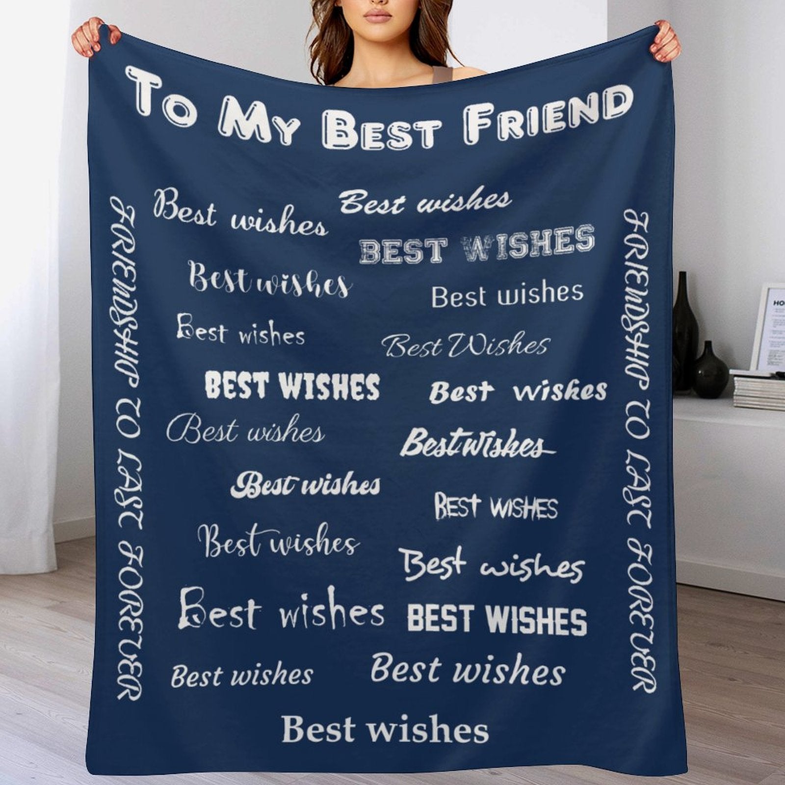 Buysing Customerized Personalized Blanket Custom Valentine's Day Gift for Mom Dad Girlfriend Boyfriend Wife Husband