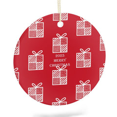 Buysing Christmas-Merry Christmas Christmas Tree Hanging Ornaments Decorations Red-Gift