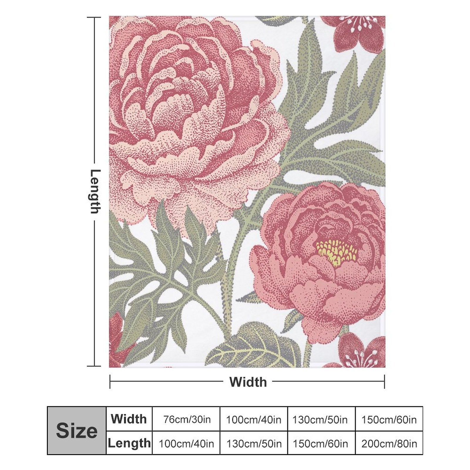 Buysing Customized Personalized Blanket Customize Valentines Day Gifts for Mom Dad Girlfriend Boyfriend Wife Husband-
Rose Flower