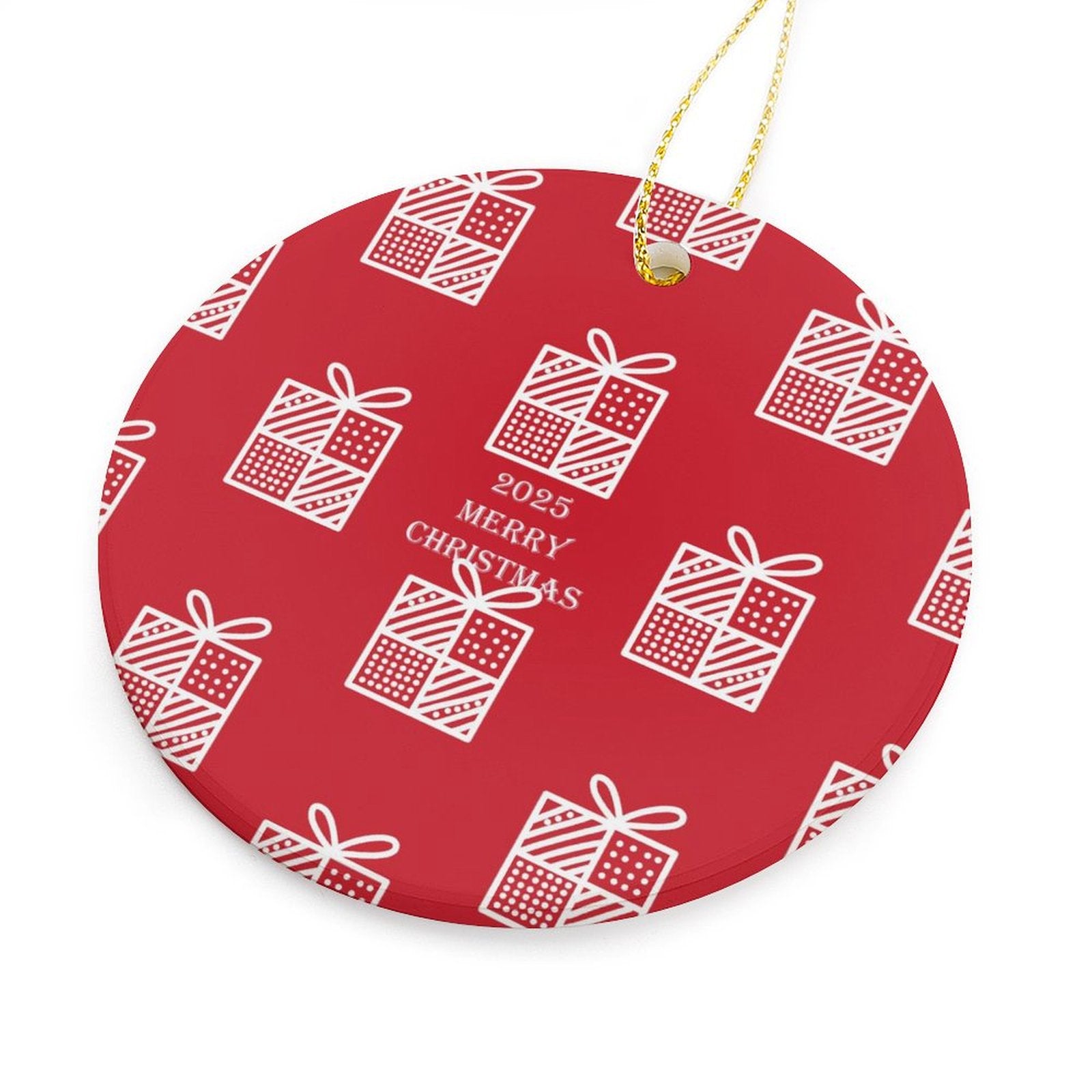 Buysing Christmas-Merry Christmas Christmas Tree Hanging Ornaments Decorations Red-Gift