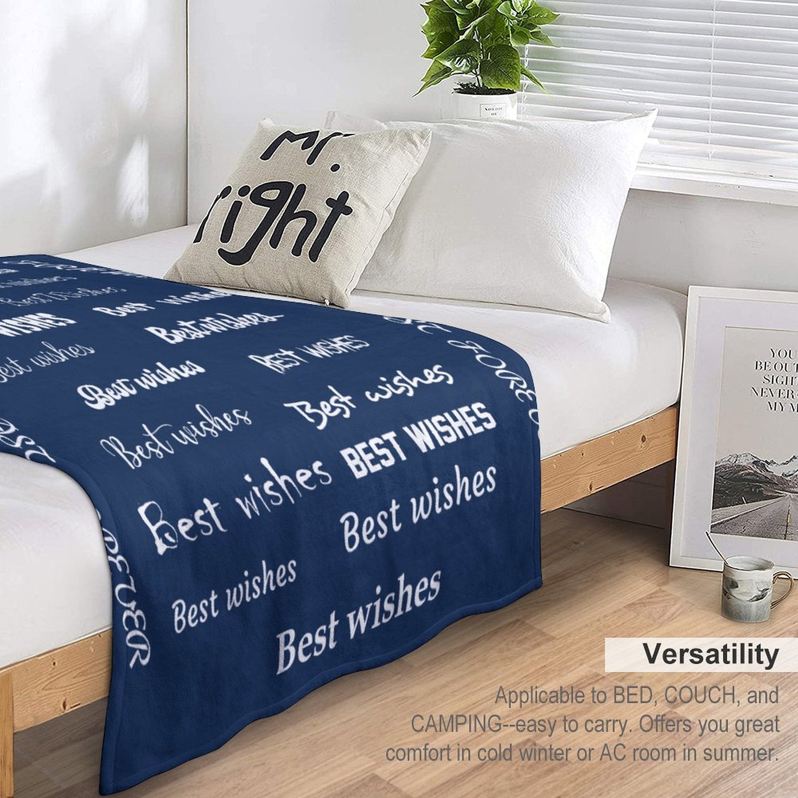 Buysing Customerized Personalized Blanket Custom Valentine's Day Gift for Mom Dad Girlfriend Boyfriend Wife Husband