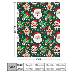 Buysing Customerized Personalized Blanket Custom Valentine's Day Gift for Mom Dad Girlfriend Boyfriend Wife Husband-
Christmas Gift Santa Claus Elk Green