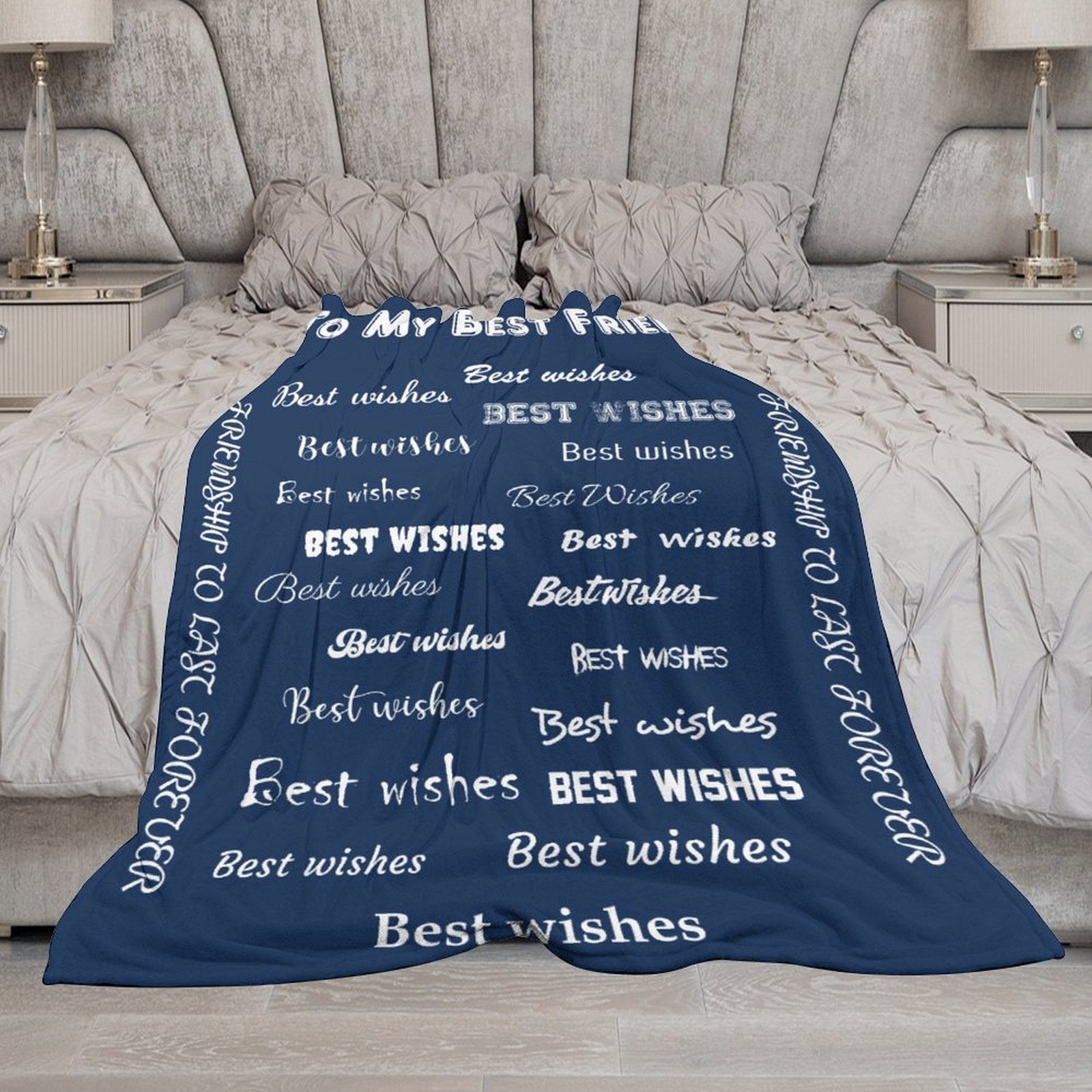 Buysing Customerized Personalized Blanket Custom Valentine's Day Gift for Mom Dad Girlfriend Boyfriend Wife Husband