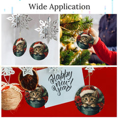 Buysing-Christmas- Merry Christmas Christmas Tree Hanging Ornaments Decorations Cat