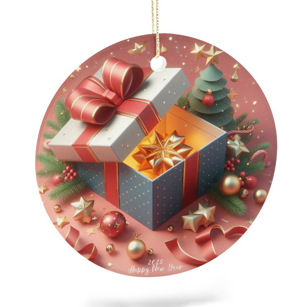 Buysing Christmas-Merry Christmas Christmas Tree Hanging Ornaments Decorations Red-Surprise Gift