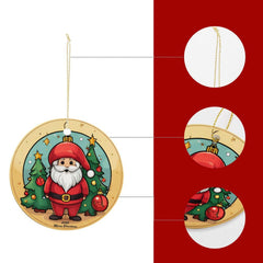 Buysing Christmas Day-Christmas Tree Hanging Decorations Red-Santa Claus